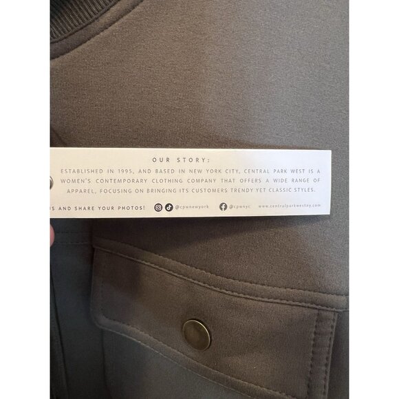 Central Park West Women’s Brady Ponte Army Jacket Medium Olive Utility NWT - Picture 11 of 13
